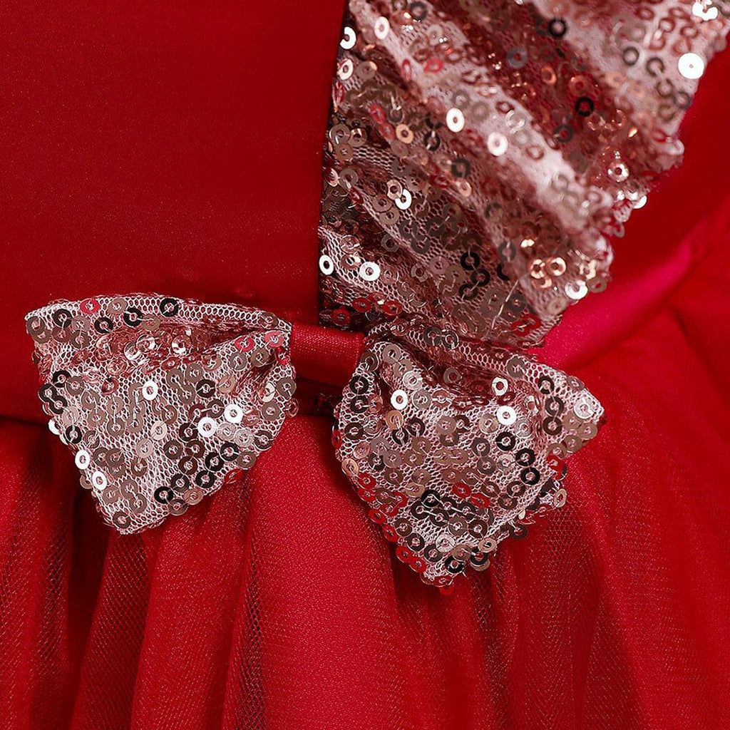 Girls High - Low Sequined Partywear Dress Party Dresses   