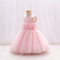 Girls Pink Catwalk Flared Partywear Dress Party Dresses   