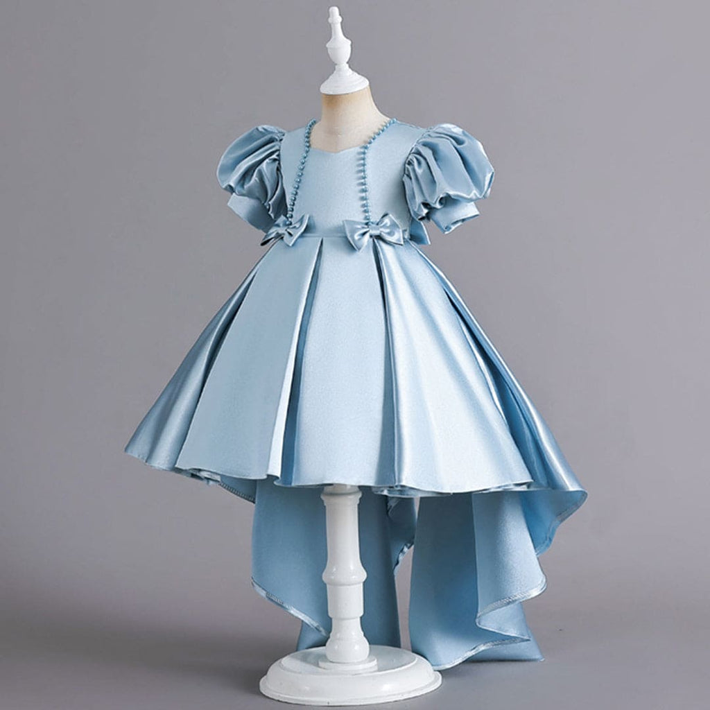 Girls Blue Tail Princess High - End Princess Partywear Dress Party Dresses   