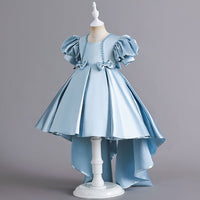 Girls Blue Tail Princess High - End Princess Partywear Dress Party Dresses   