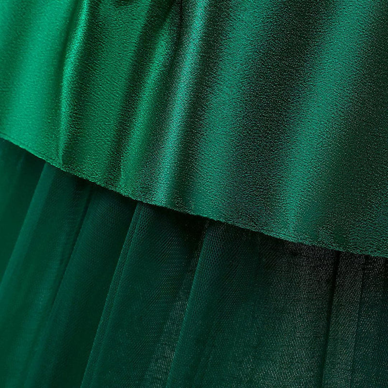 Girls Green Princess Mess Partywear Dress Party Dresses   