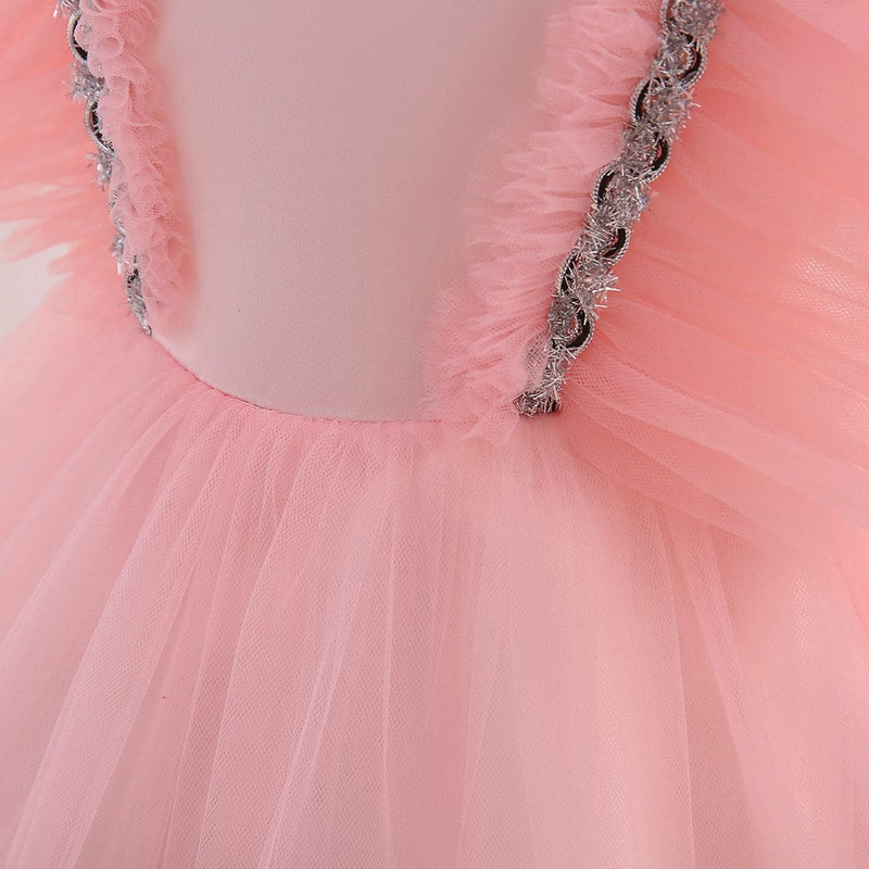 Girls Flutter Sleeve Puffy Partywear Dress Party Dresses   