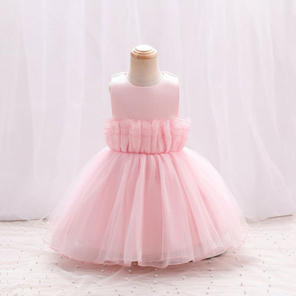 Girls Pink Catwalk Flared Partywear Dress Party Dresses Pink 4-5 Y 