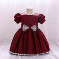 Girls Maroon Princess Partywear Dress Party Dresses Maroon 1-2 Y 