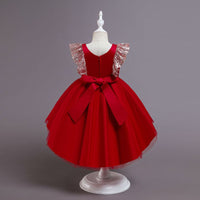 Girls High - Low Sequined Partywear Dress Party Dresses   