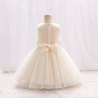 Girls Beige Catwalk Flared Partywear Dress Party Dresses   