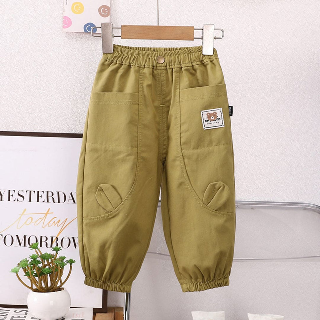 Girls Green Elasticated Cargo Jogger Joggers Green 1-2 Y 