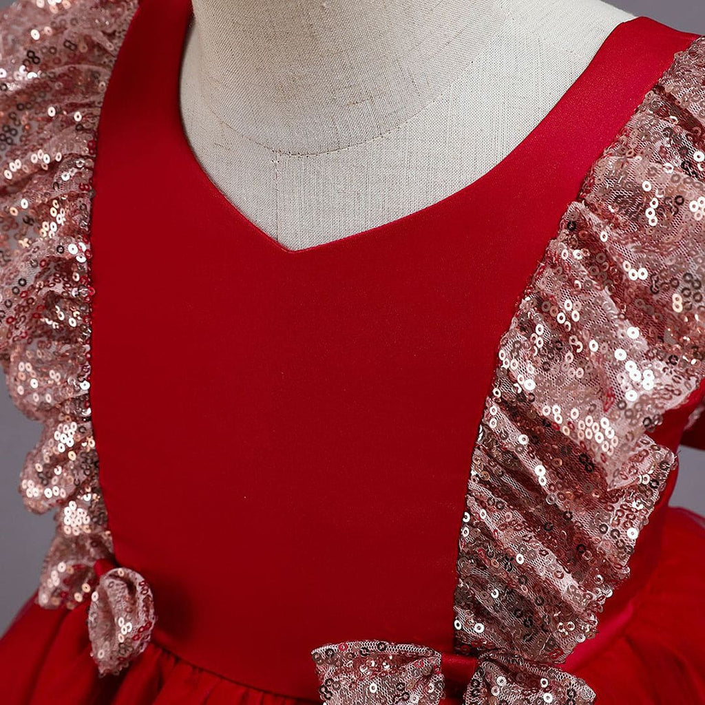 Girls High - Low Sequined Partywear Dress Party Dresses   