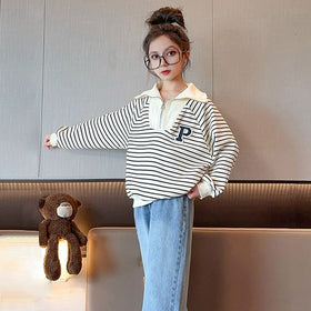 Girls Blue Straight Fit Denim Trousers Jeans   