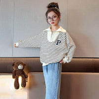 Girls Blue Straight Fit Denim Trousers Jeans   