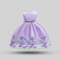 Girls Purple Puffy Lace Princess Partywear Dress Party Dresses Purple 1-2 Y 