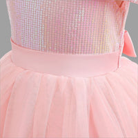 Girls Pink Sequined Sling Princess Fluffy Partywear Dress Party Dresses   