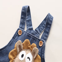 Boys Green Striped Sweatshirt With Denim Dungaree Set Sets   