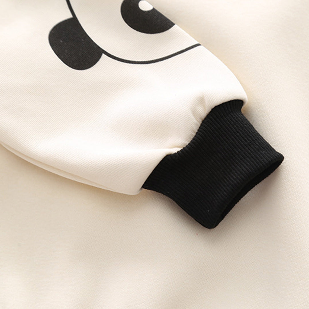Boys Black Striped Panda Applique Sweatshirt & Dungaree Set Sets   
