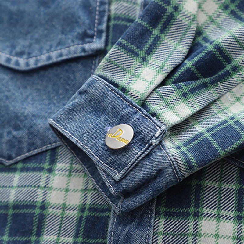 Boys Check Shirt With Long Sleeves T-Shirt and Denim Jeans Set Sets   