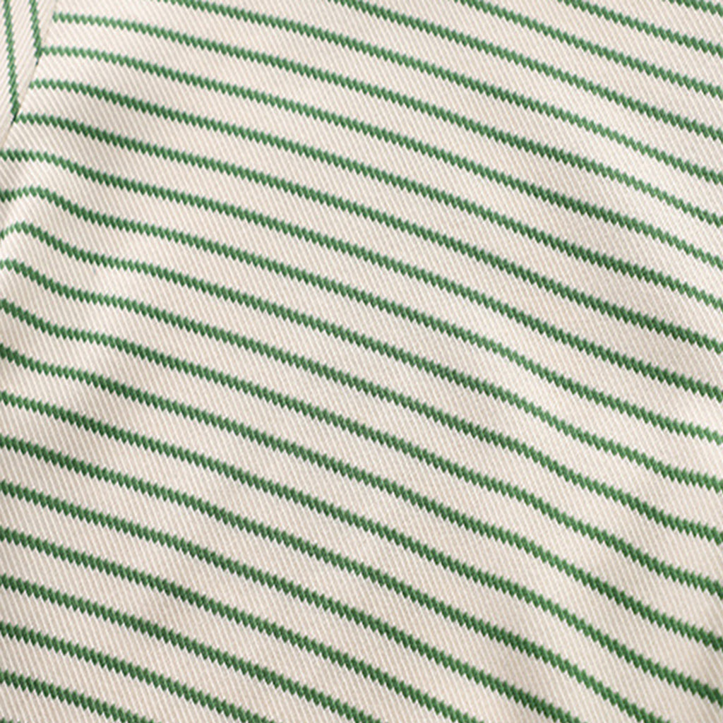 Boys Green Striped Sweatshirt With Denim Dungaree Set Sets   