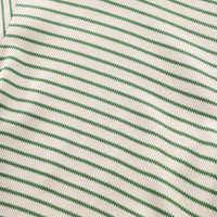 Boys Green Striped Sweatshirt With Denim Dungaree Set Sets   