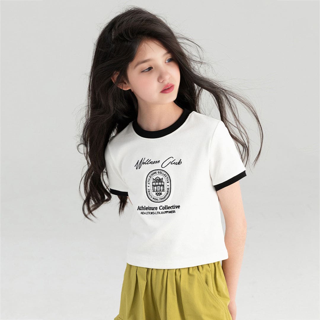 Girls Printed Short Sleeves T-shirt Tshirts   