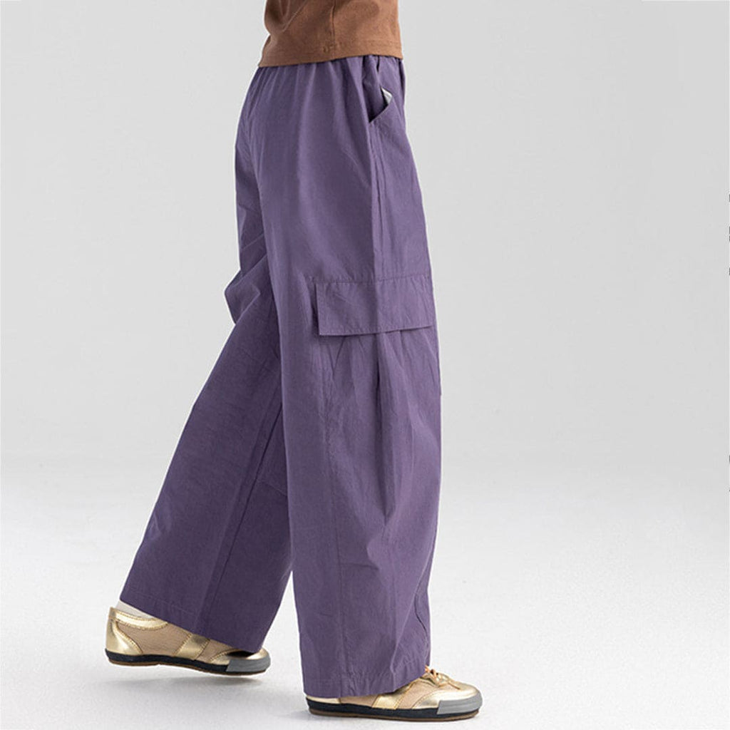 Girls Elasticated Loose Fit Pants With Pocket Flap Joggers   