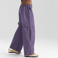 Girls Elasticated Loose Fit Pants With Pocket Flap Joggers   