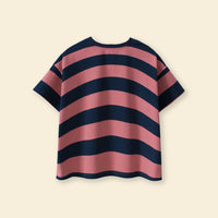 Boys Red Striped Short Sleeve T-Shirt Tshirts   