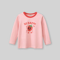 Girls Graphic Print Long Sleeves T-Shirt Tshirts   