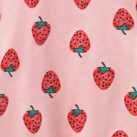 Girls Strawberry Print Short Sleeves T-Shirt Tshirts   