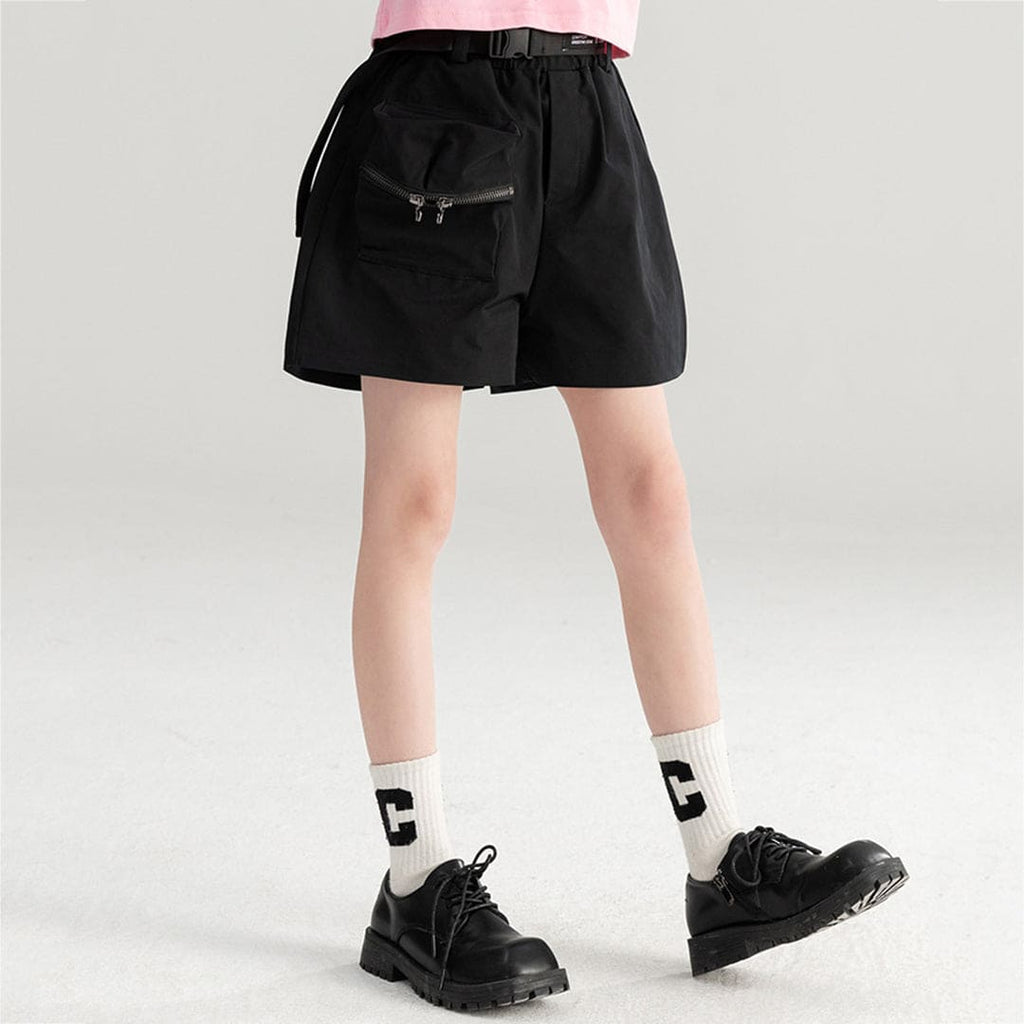 Girls Elasticated Zip Pocket Shorts