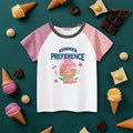 Girls Graphic Print Raglan Sleeves T-Shirt Tshirts Beige 1-2 Y 