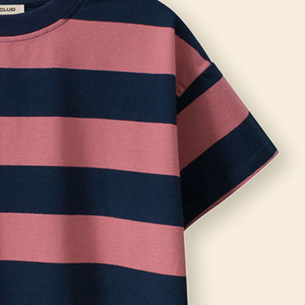 Boys Red Striped Short Sleeve T-Shirt Tshirts   