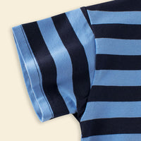 Boys Blue Striped Short Sleeves T-Shirt Tshirts   