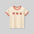 Girls Apricot Printed Short Sleeves T-Shirt Tshirts Apricot 1-2 Y 