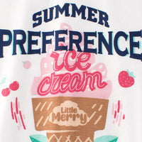 Girls Graphic Print Raglan Sleeves T-Shirt Tshirts   