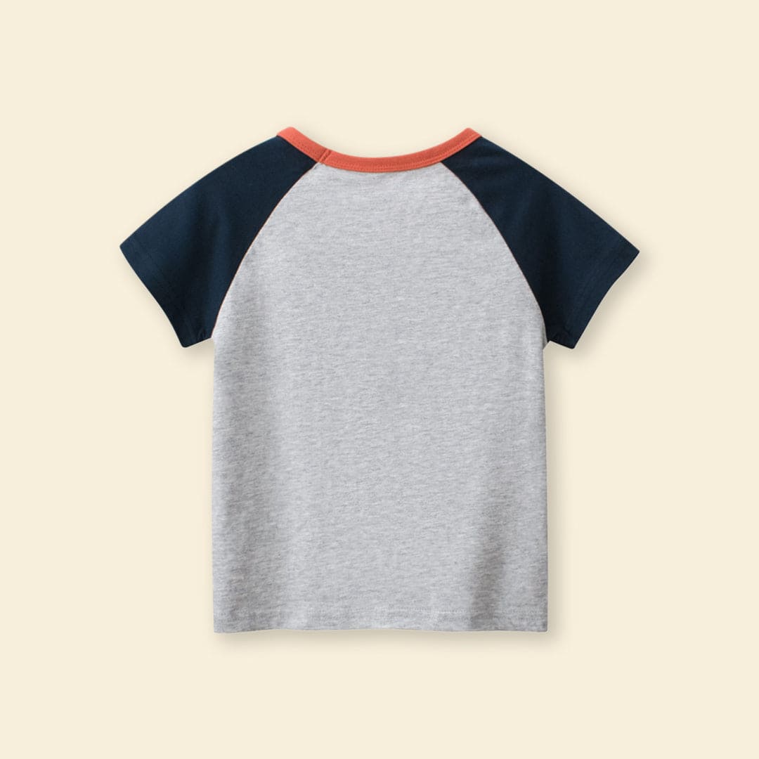 Boys Color-blocked Raglan Sleeves T-Shirt Tshirts   