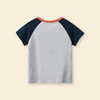 Boys Color-blocked Raglan Sleeves T-Shirt Tshirts   