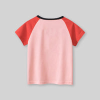 Girls Graphic Print Raglan Sleeves T-Shirt Tshirts   