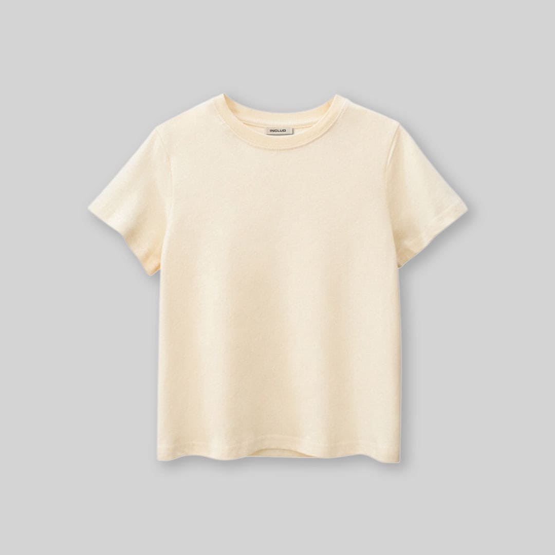 Boys Beige Solid Short Sleeves T-Shirt Tshirts Beige 7-8 Y 