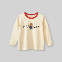 Girls Happy Day Long Sleeves T-Shirt Tshirts   