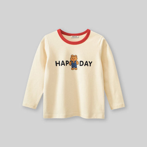 Girls Happy Day Long Sleeves T-Shirt Tshirts   