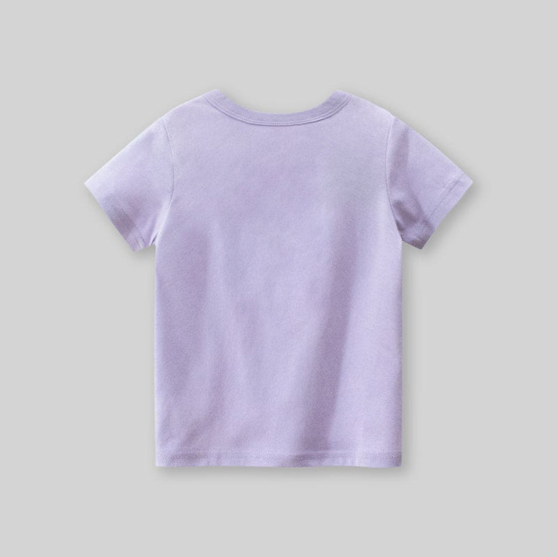 Girls Graphic Print Short Sleeves T-Shirt Tshirts   