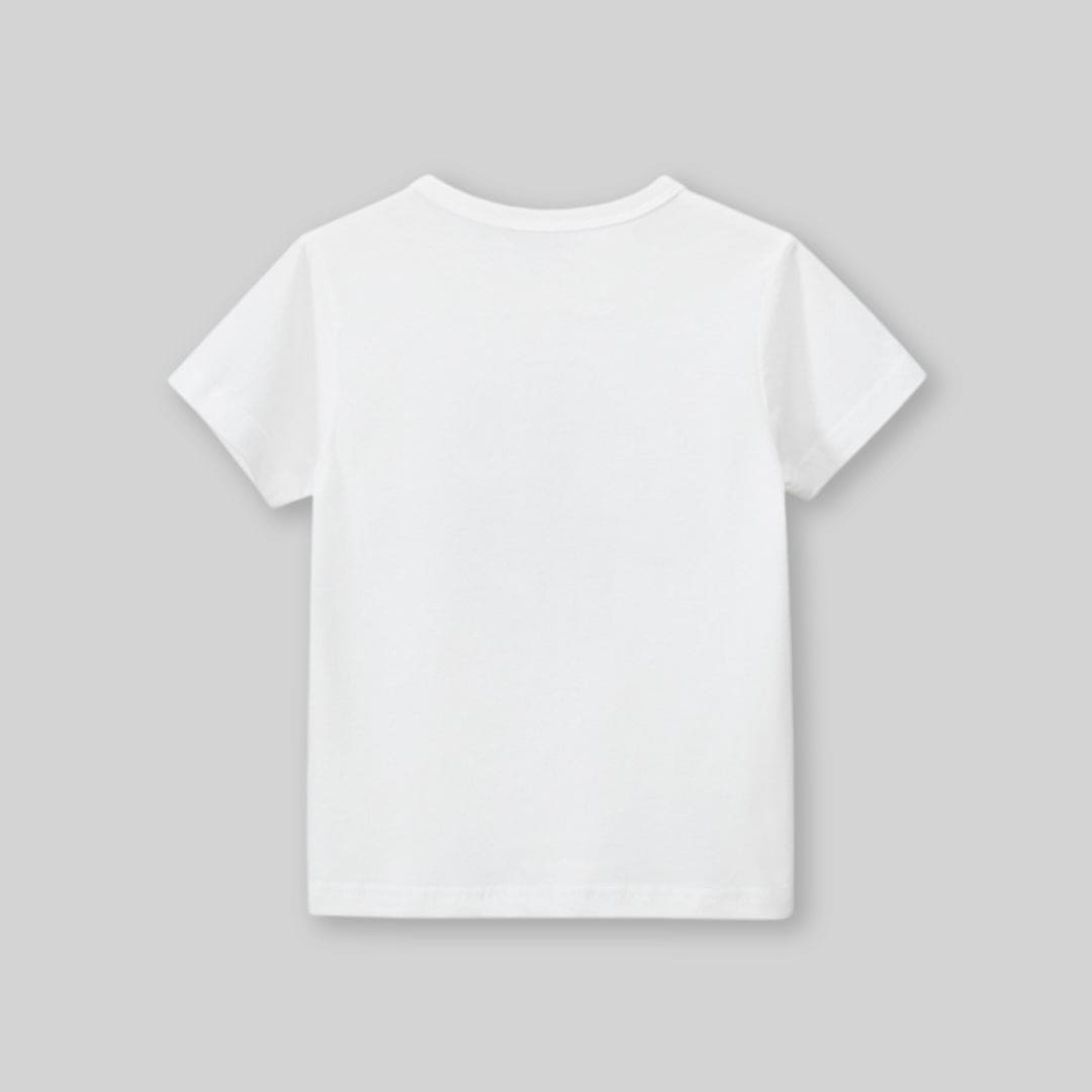 Girls Graphic Print Shorts Sleeves T-Shirt Tshirts   