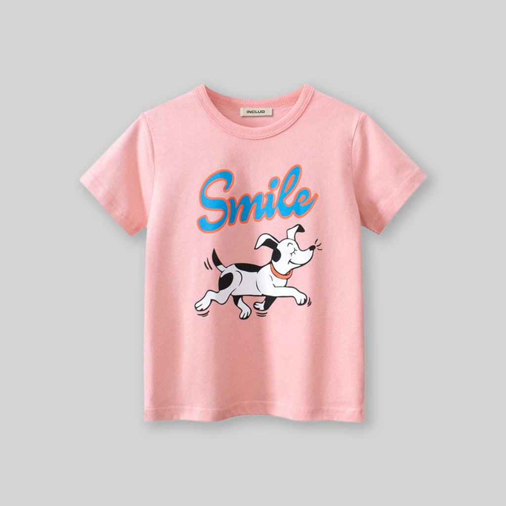Girls Pink Graphic Print T-Shirt