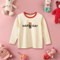Girls Happy Day Long Sleeves T-Shirt Tshirts Apricot 1-2 Y 