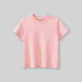 Boys Pink Solid Short Sleeves T-Shirt Tshirts Pink 7-8 Y 