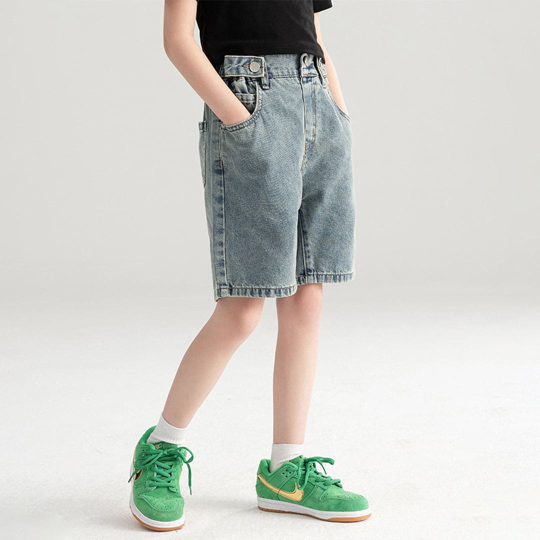 Girls Elasticated Denim Shorts Shorts   