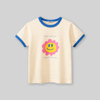 Girls Graphic Print Short Sleeves T-Shirt Tshirts   