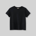 Boys Black Solid Short Sleeves T-Shirt Tshirts Black 7-8 Y 