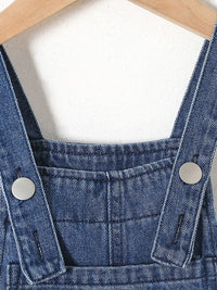 Boys Light Blue Solid Sleeveless Jumpsuit Jumpsuits   