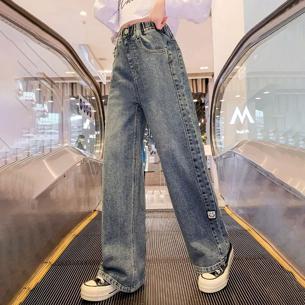 Girls Light Faded Classic Jeans