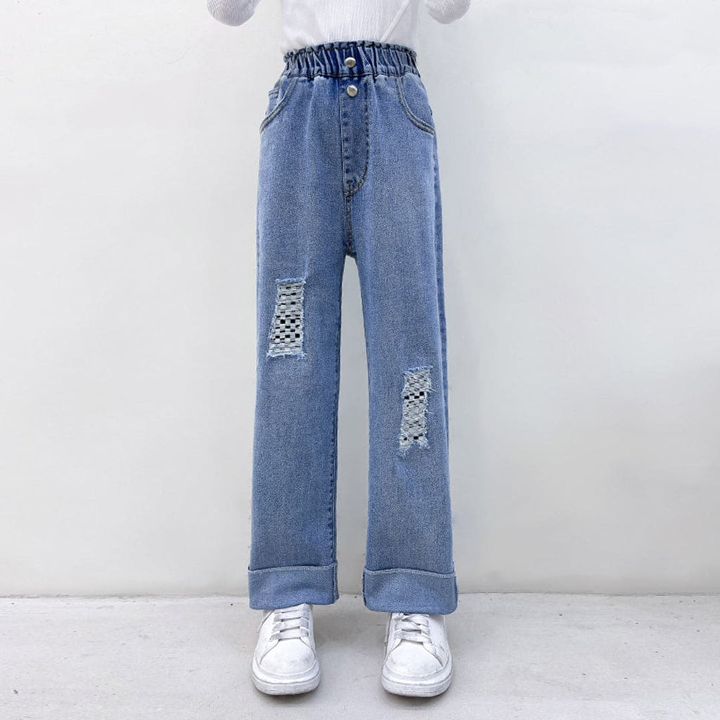 Girls Lightly Distressed Jeans